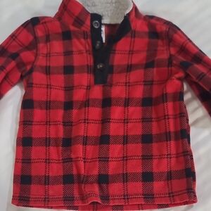 Carter's Red and Black Plaid Kids Sweater